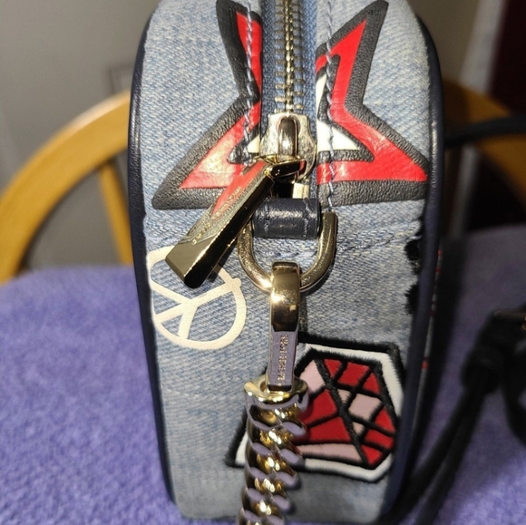 Michael Kors Embroidered Denim Crossbody Bag - Picture 3 of 9